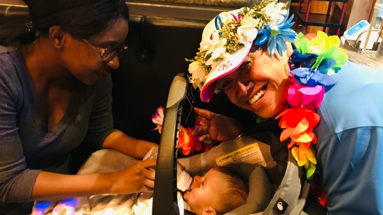 A person and a baby