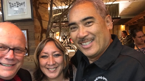 A person and person smiling for a selfie