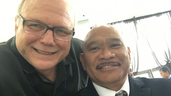 Two men taking a selfie