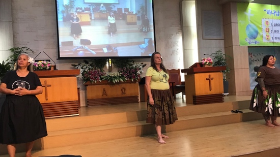 A person standing on a stage