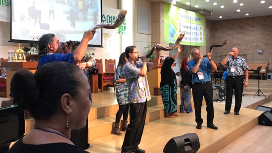 A group of people on a stage