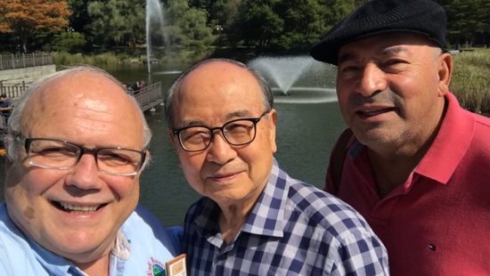 A group of men taking a selfie