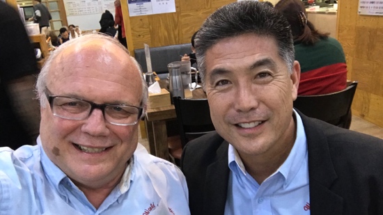 Two men taking a selfie
