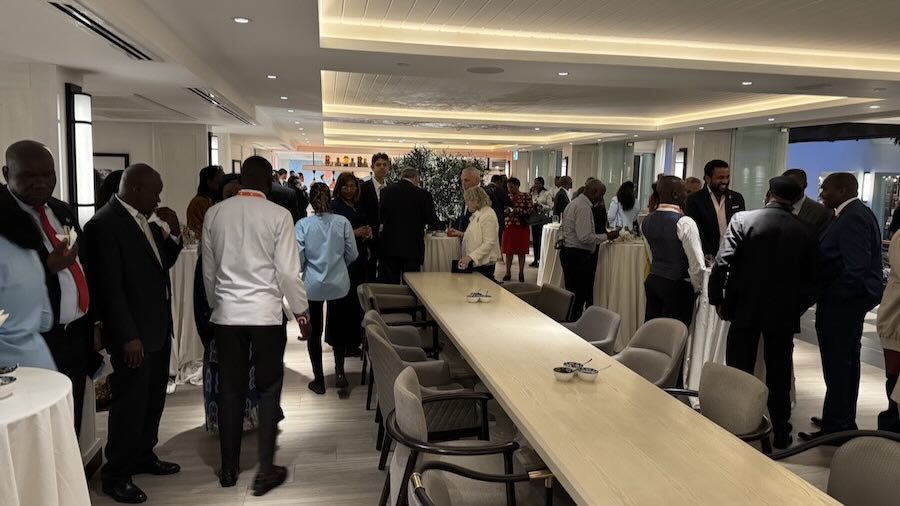 A group of people in a room