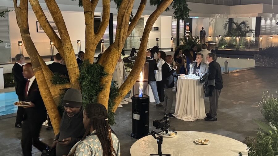A group of people around a table