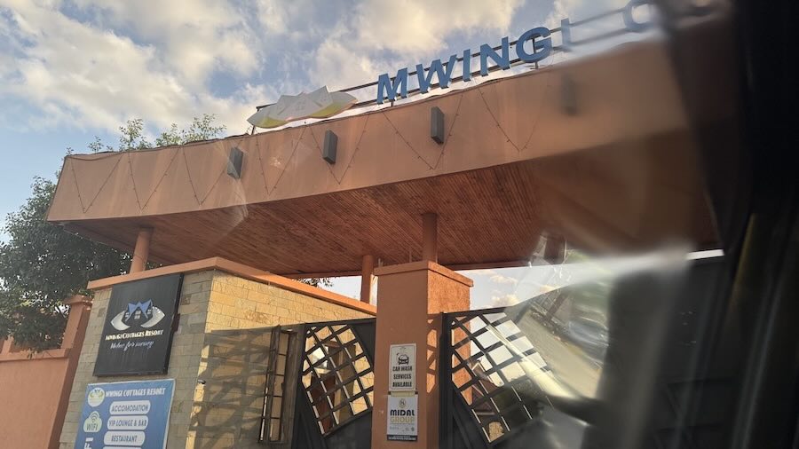 A building with a sign on it
