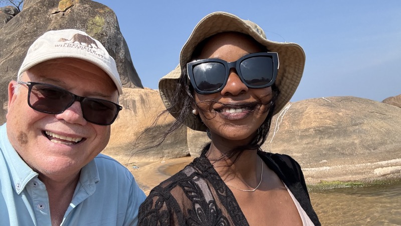 A person and person taking a selfie