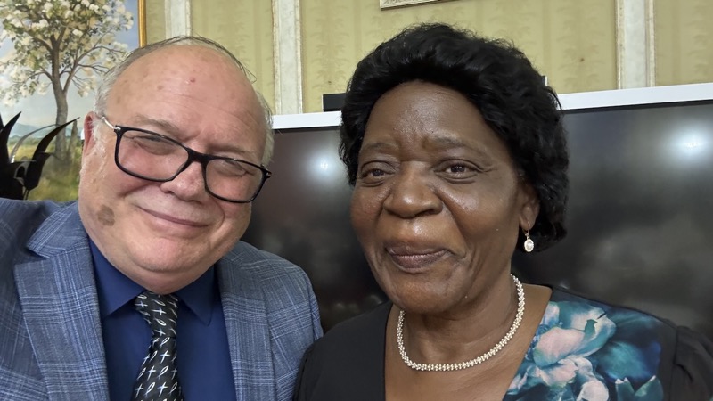 A person and person smiling