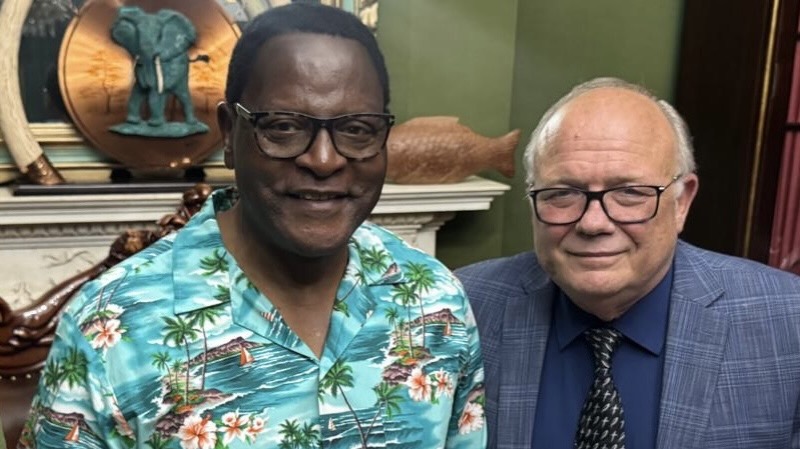Two men in a room