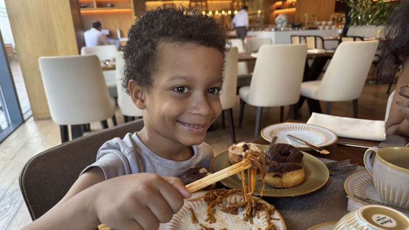 A child smiling at the camera