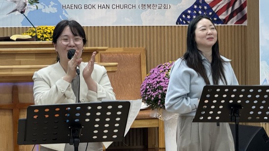 A group of women singing