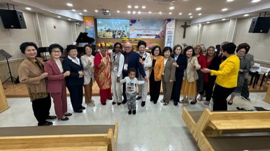 A group of people standing together