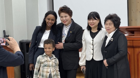 A group of people posing for a photo