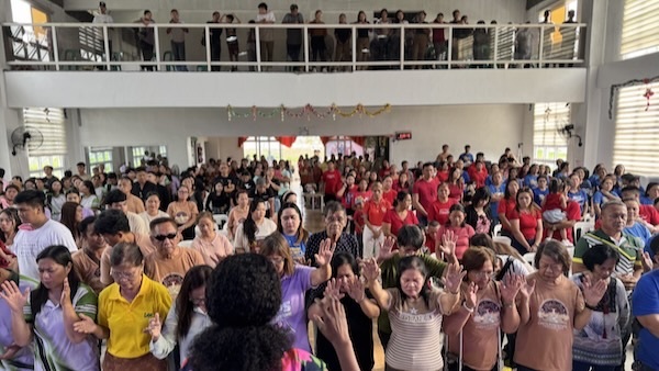 A group of people in a room