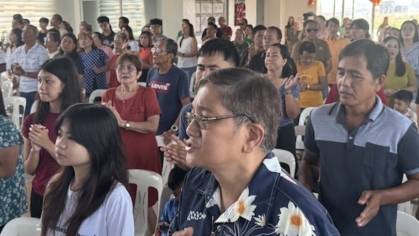 A group of people in a room