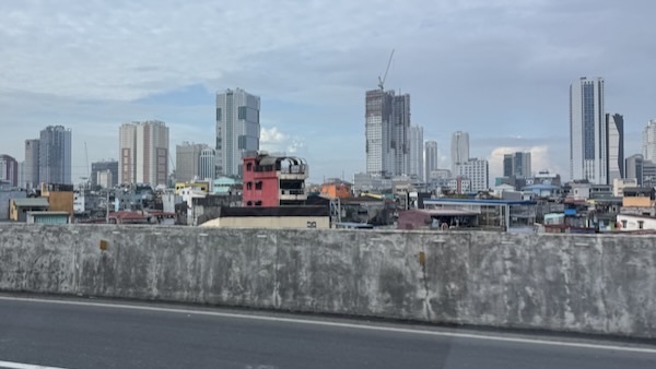 A city with buildings in the background