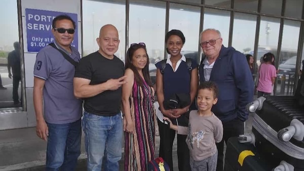 A group of people standing together