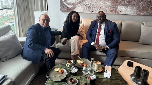 A group of people sitting on a couch