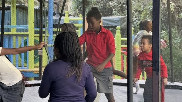 A group of people on a playground