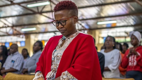 A person in a red cape