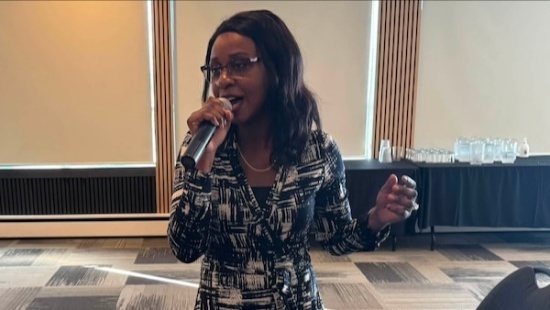 Dr. Adalia helped with worship