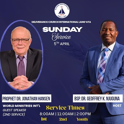 Dr. Jonathan Hansen poster with Bishop Njuguna